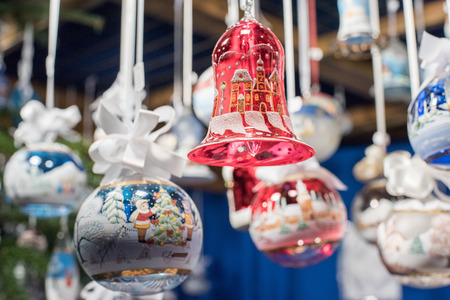 TRENTO, ITALY - DECEMBER 1, 2015 - People buying at the shops of traditional christmas marketのeditorial素材