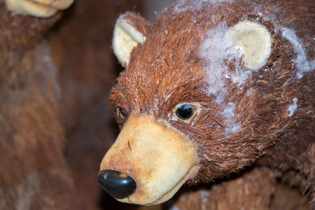 xmas ornaments and decorations at traditional street marketの写真素材