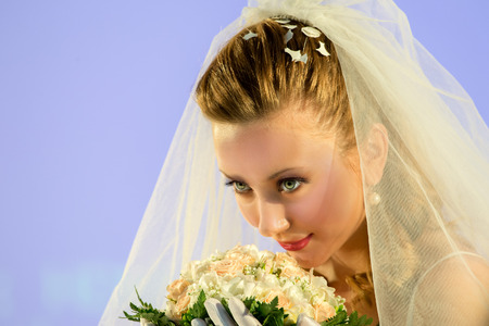 MILAN, ITALY - MARCH 22, 2013 - Photoshow  international photo exhibition where you can test photo gear and take free photo of models - the brideのeditorial素材