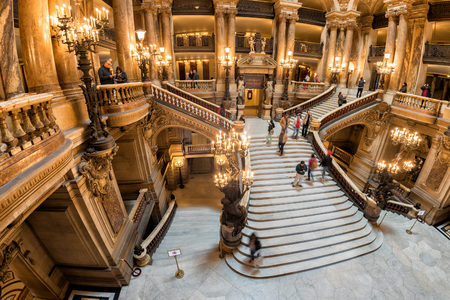 PARIS, FRANCE - MAY 3, 2016: the Paris Opera is the primary opera company of France. It was founded in 1669 by Louis XIV.のeditorial素材
