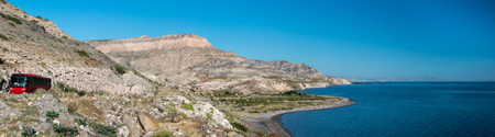 Baja California desert and ocean landscape view panorama
