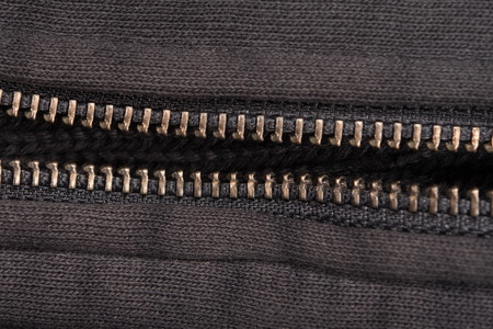 zip close up macro on clothes backgroundの写真素材