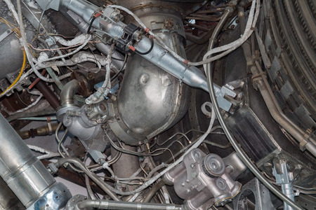 CAPE CANAVERAL, FL, USA - FEBRUARY, 7, 2017 -  Moon Space mission control room displayed at NASA, Kennedy Space Center in Florida Saturn V rocketのeditorial素材