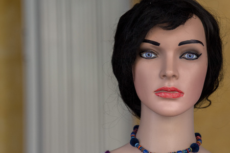 beauty woman mannequin close up portrait