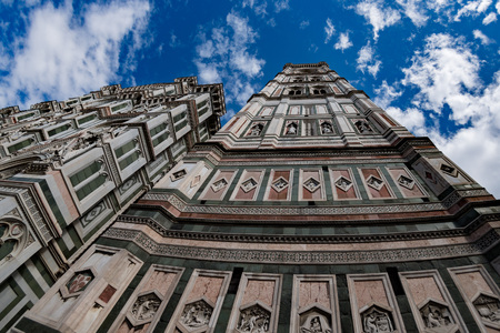 florence dome tower bottom up view fisheye 180 degrees の写真素材