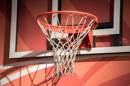 Basketball basket net close up detailの写真素材