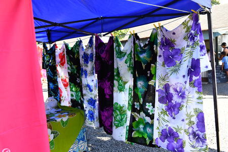 RAROTONGA, COOK ISLANDS - AUGUST 19 2017 - Punanga Nui Cultural Market is a 'must do' for visitors to the Cook Islands as it is quite a cultural representation of all the islandsのeditorial素材