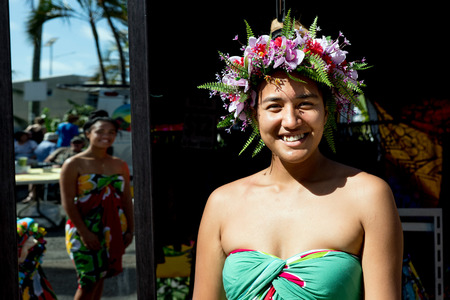 RAROTONGA, COOK ISLANDS - AUGUST 19 2017 - Punanga Nui Cultural Market is a 'must do' for visitors to the Cook Islands as it is quite a cultural representation of all the islandsのeditorial素材