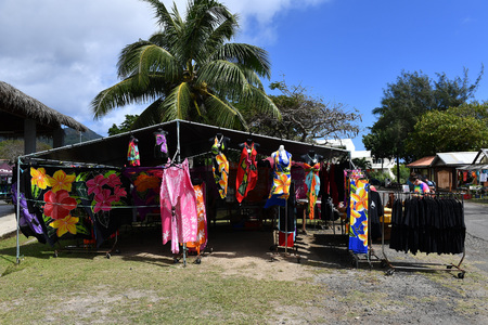 RAROTONGA, COOK ISLANDS - AUGUST 19 2017 - Punanga Nui Cultural Market is a 'must do' for visitors to the Cook Islands as it is quite a cultural representation of all the islandsのeditorial素材