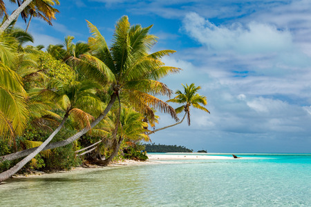 Aitutaki Polynesia Cook Islands tropical paradise view panorama landscapeの写真素材