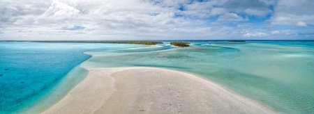 Aitutaki Polynesia Cook Islands tropical paradise view panorama landscapeの写真素材