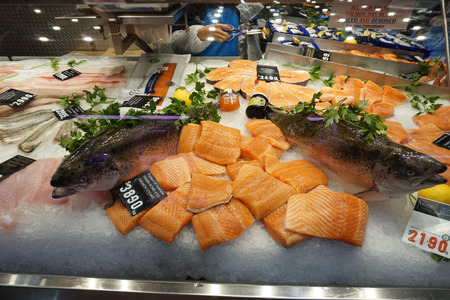 MELBOURNE, AUSTRALIA - AUGUST 15 2017 -  Queen Victoria Marjet is home of fresh, local produce and where the community comes to shop, meet, eat, drinkのeditorial素材