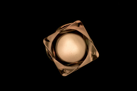 ice lamp isolated on black background 