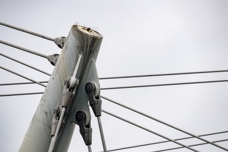 old harbor iron crane detail close upの写真素材