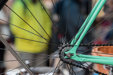 Bicycle gears detail close upの写真素材