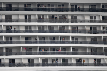 GENOA, ITALY - JULY 27 2017 - The Port of Genoa is the major Italian seaport in competition with the ports of Marseille and Barcelona for cruise in Mediterranean Seaのeditorial素材