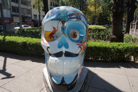 MEXICO CITY, MEXICO - NOVEMBER 5 2017 - Day of  the dead  Spanish Dia de Muertos is a multy day holiday celebrated throughout in Mexico and  United States. Mexican pray for friends and family members.のeditorial素材