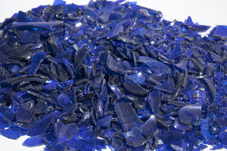 Broken glass many color pieces detailの写真素材