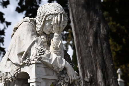 FLORENCE, ITALY - MARCH 26 2017 - The historical English Cemetery is now opened to public showing mervellous pieces of art and scupture.

のeditorial素材