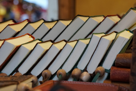 Books Shelf inside a libraryの写真素材
