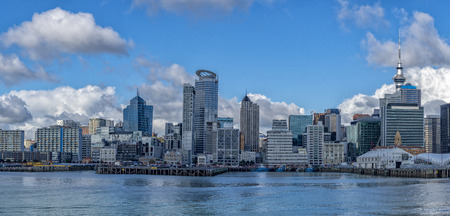 Auckland New Zealand cityscape panorama huge landscapeの写真素材