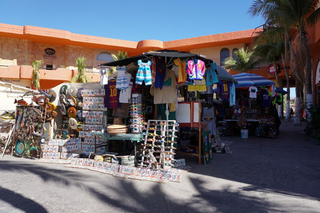 CABO SAN LUCAS, MEXICO - JANUARY 25 2018 - Pacific coast mexican baja california small town is crowded of tourist for the humpback whale season.のeditorial素材