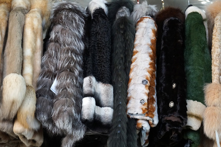 leather jackets on display for sale at shop market