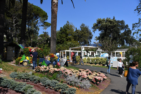 GENOA, ITALY - APRIL 27 2017 -  Euroflora in Nervi parks: is the most important among the European floralies 86 thousand square meters and 5 kilometers of paths between gardens and historic villas overlooking the seaのeditorial素材
