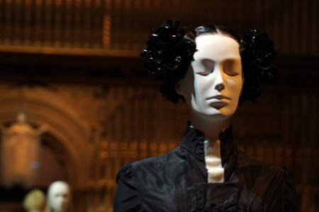 NEW YORK, USA - MAY 27 2018 - Heavenly Bodies: Fashion and the Catholic Imagination at Met museum features a dialogue between fashion and medieval artのeditorial素材