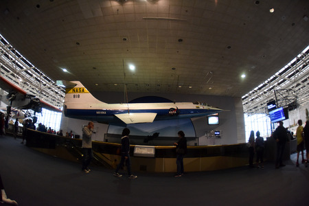 WASHINGTON DC, USA - MAY 17 2018 - located on the National Mall in National Air and Space Museum is...