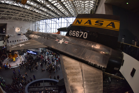 WASHINGTON DC, USA - MAY 17 2018 - located on the National Mall in National Air and Space Museum is open 364 days a year with nearly 8 millions of free admission visitorsのeditorial素材