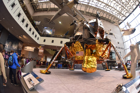 WASHINGTON DC, USA - MAY 17 2018 - located on the National Mall in National Air and Space Museum is open 364 days a year with nearly 8 millions of free admission visitorsのeditorial素材
