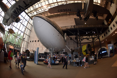 WASHINGTON DC, USA - MAY 17 2018 - located on the National Mall in National Air and Space Museum is open 364 days a year with nearly 8 millions of free admission visitorsのeditorial素材