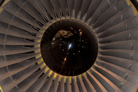 Airplane Jet gas turbine engine detail