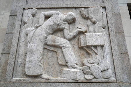 Philadelphia post office bas relief detailのeditorial素材