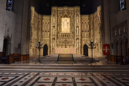 WASHINGTON DC, USA - MAY 17 2018 - Church of Saint Peter and Saint Paul known as Washington National Cathedral, is a Neo-Gothic design built in 1907. Over 270,000 people visit the structure annually.のeditorial素材