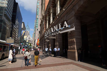 PHILADELPHIA, USA - MAY 23 2018 - Pennsylvania  street station is crowded of travellers and people