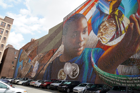 PHILADELPHIA, USA - MAY 23 2018 - Mural Arts Philadelphia is the nations largest public art programのeditorial素材