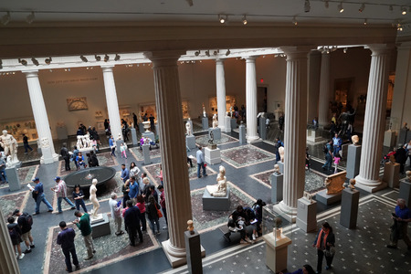 NEW YORK, USA - MAY 27 2018 - MET is the largest art museum in the United States with more than 7 million visitors per year, it is the third most visited art museum in the world,のeditorial素材