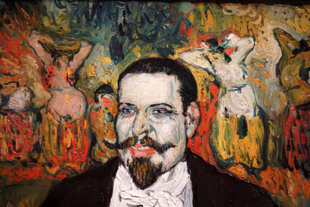 PARIS, FRANCE - OCTOBER 5 2018 -  Exposition of Pablo Picasso at Orsay Museum full of tourist, from blue to pink periodのeditorial素材