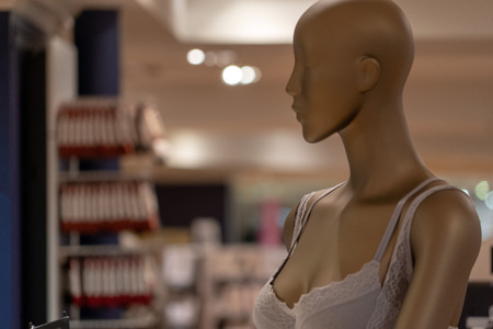 bra sexy woman mannequin detail close upの写真素材