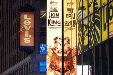 NEW YORK, USA - MAY 25 2018 - Times Square is a major commercial intersection, tourist destination, entertainment center and neighborhood in the Midtown Manhattanのeditorial素材