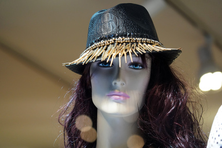 cowboy girl hat mannequin detail