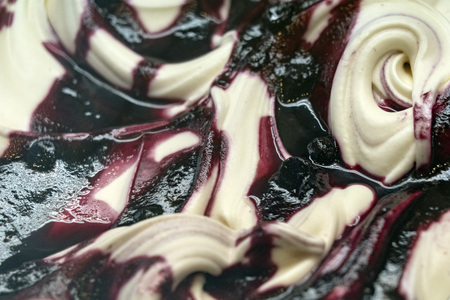black cherry italian ice cream detail close up