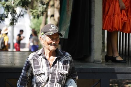 MEXICO CITY, FEBRUARY 3 2019 - Chapultepec is one of the largest city parks in the Western Hemisphere. Every sunday thousand of local mexican crowd the Castle and zooのeditorial素材
