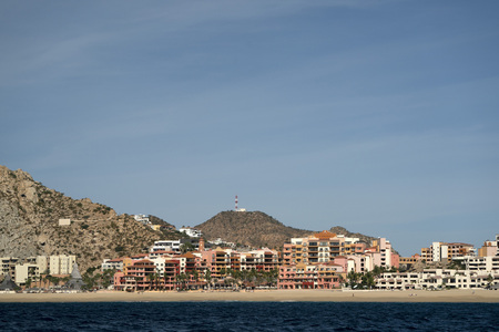 Cabo San Lucas Mexico view from sea Pacific oceanの写真素材