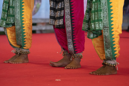 Indian traditional dancer foot detailの写真素材