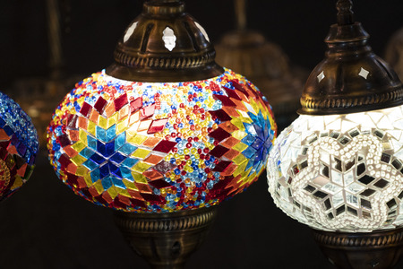 Turkish decorated hanging lamp detailの写真素材