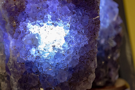 Quartz lamp illuminated close up