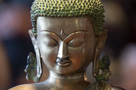 Japanese Buddah statue isolated close up detailのeditorial素材